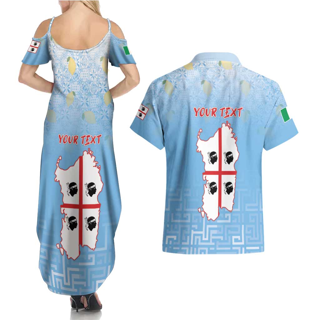 Personalized Italy Sardinia Couples Matching Summer Maxi Dress and Hawaiian Shirt I Don't Need Therapy - Wonder Print Shop