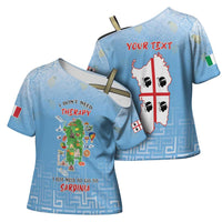 Personalized Italy Sardinia Cross Shoulder Shirt I Don't Need Therapy - Wonder Print Shop