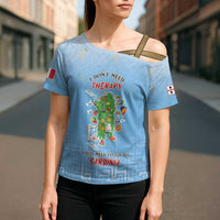 Personalized Italy Sardinia Cross Shoulder Shirt I Don't Need Therapy - Wonder Print Shop