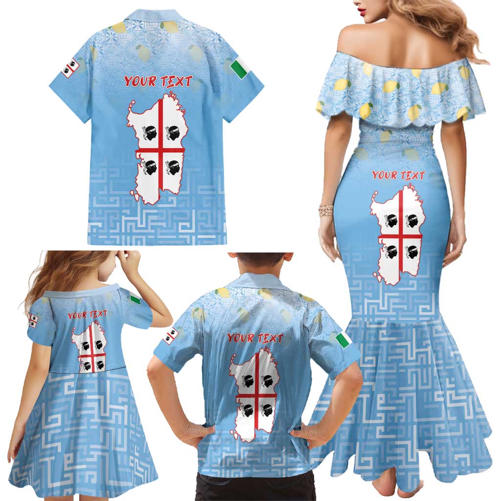 Personalized Italy Sardinia Family Matching Mermaid Dress and Hawaiian Shirt I Don't Need Therapy - Wonder Print Shop