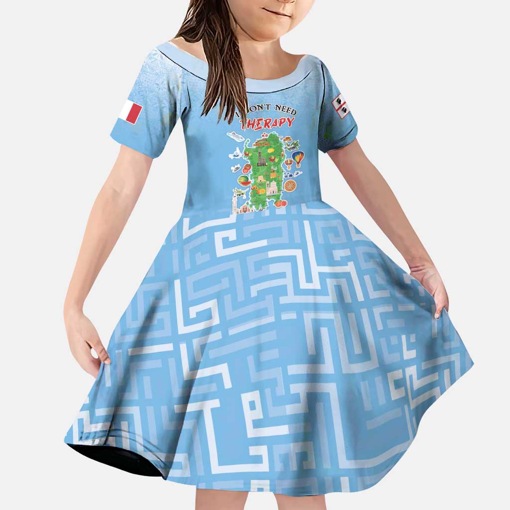 Personalized Italy Sardinia Family Matching Off The Shoulder Long Sleeve Dress and Hawaiian Shirt I Don't Need Therapy - Wonder Print Shop