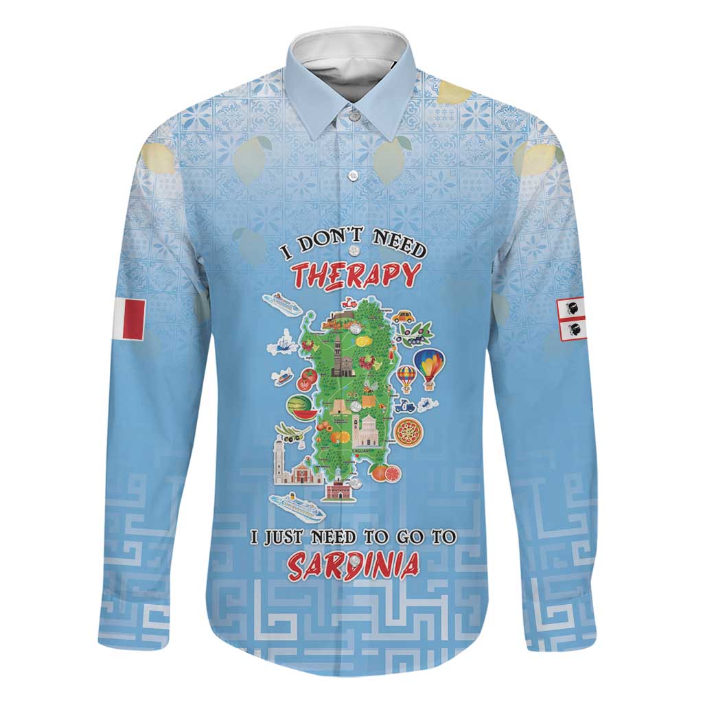 Personalized Italy Sardinia Family Matching Off The Shoulder Long Sleeve Dress and Hawaiian Shirt I Don't Need Therapy - Wonder Print Shop