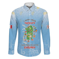 Personalized Italy Sardinia Family Matching Off The Shoulder Long Sleeve Dress and Hawaiian Shirt I Don't Need Therapy - Wonder Print Shop