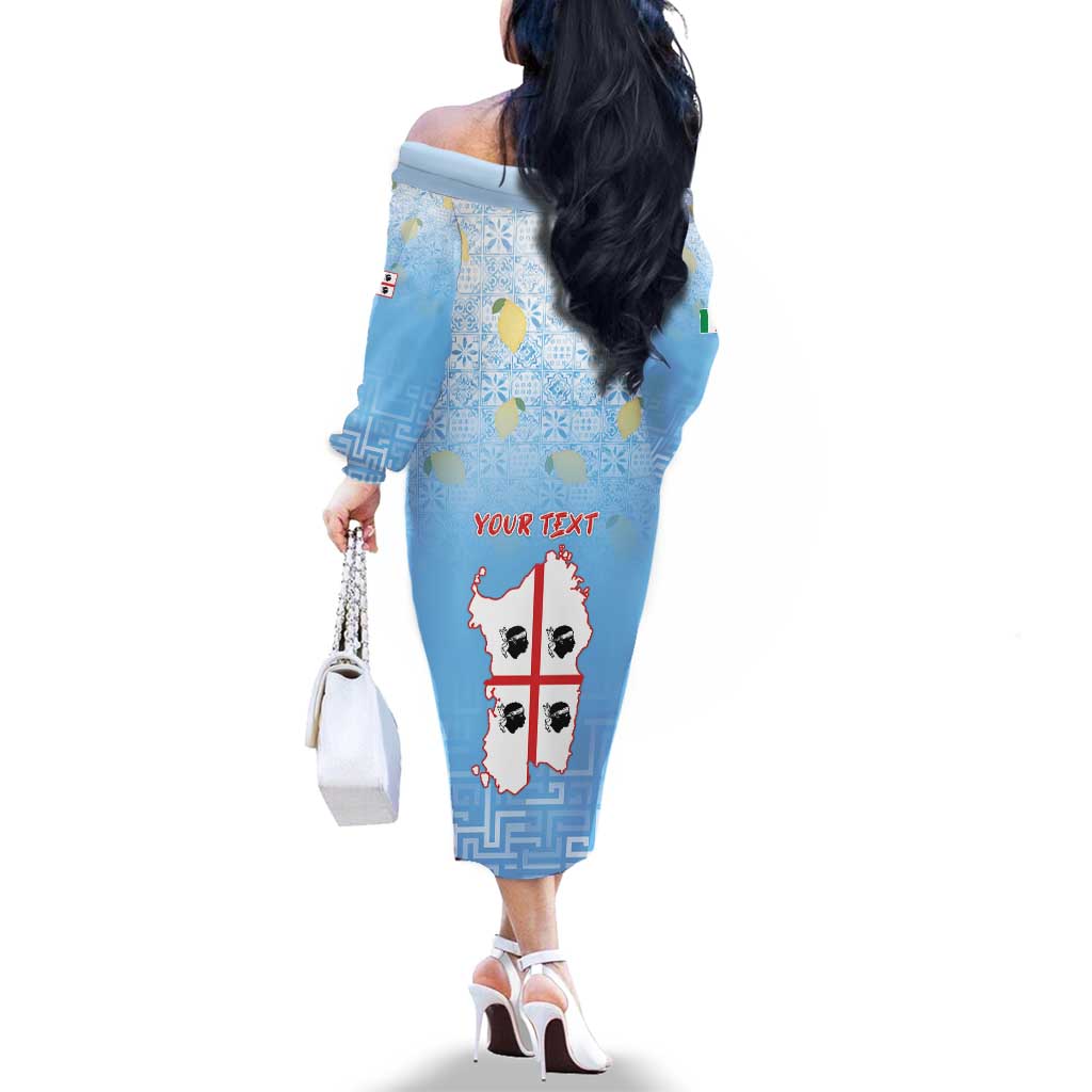 Personalized Italy Sardinia Family Matching Off The Shoulder Long Sleeve Dress and Hawaiian Shirt I Don't Need Therapy - Wonder Print Shop