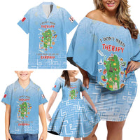 Personalized Italy Sardinia Family Matching Off Shoulder Short Dress and Hawaiian Shirt I Don't Need Therapy - Wonder Print Shop