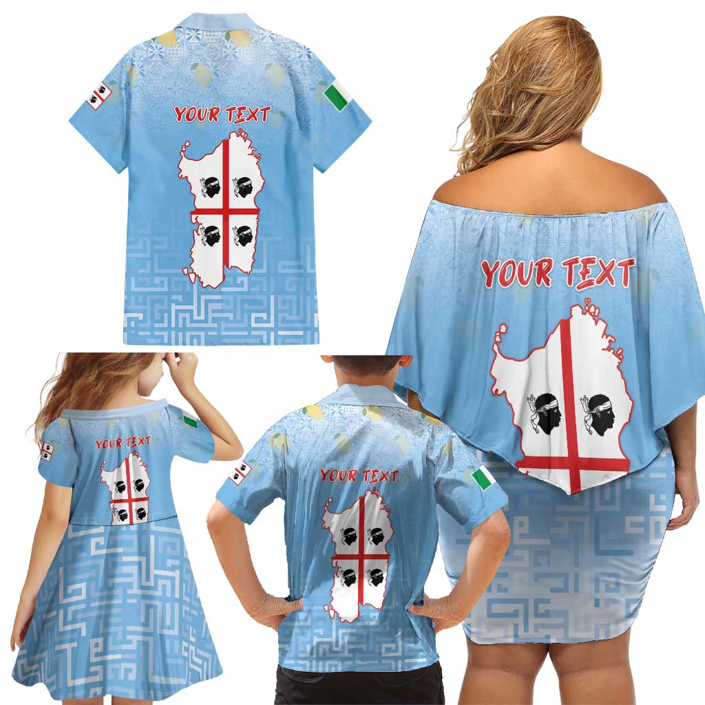 Personalized Italy Sardinia Family Matching Off Shoulder Short Dress and Hawaiian Shirt I Don't Need Therapy - Wonder Print Shop