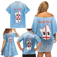 Personalized Italy Sardinia Family Matching Off Shoulder Short Dress and Hawaiian Shirt I Don't Need Therapy - Wonder Print Shop