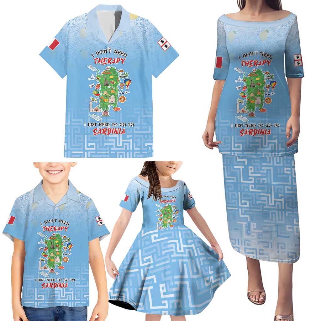 Personalized Italy Sardinia Family Matching Puletasi and Hawaiian Shirt I Don't Need Therapy - Wonder Print Shop