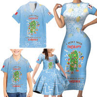 Personalized Italy Sardinia Family Matching Short Sleeve Bodycon Dress and Hawaiian Shirt I Don't Need Therapy - Wonder Print Shop