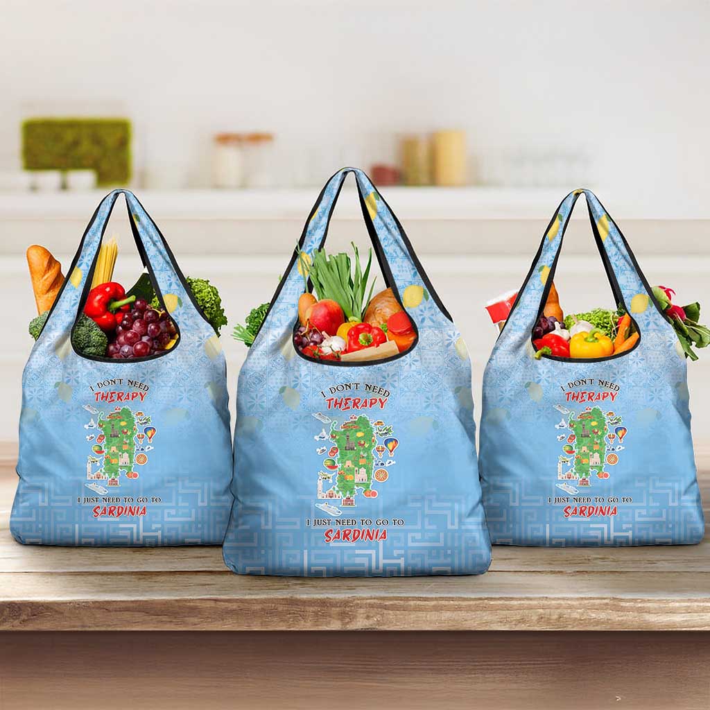 Italy Sardinia Grocery Bag I Don't Need Therapy - Wonder Print Shop