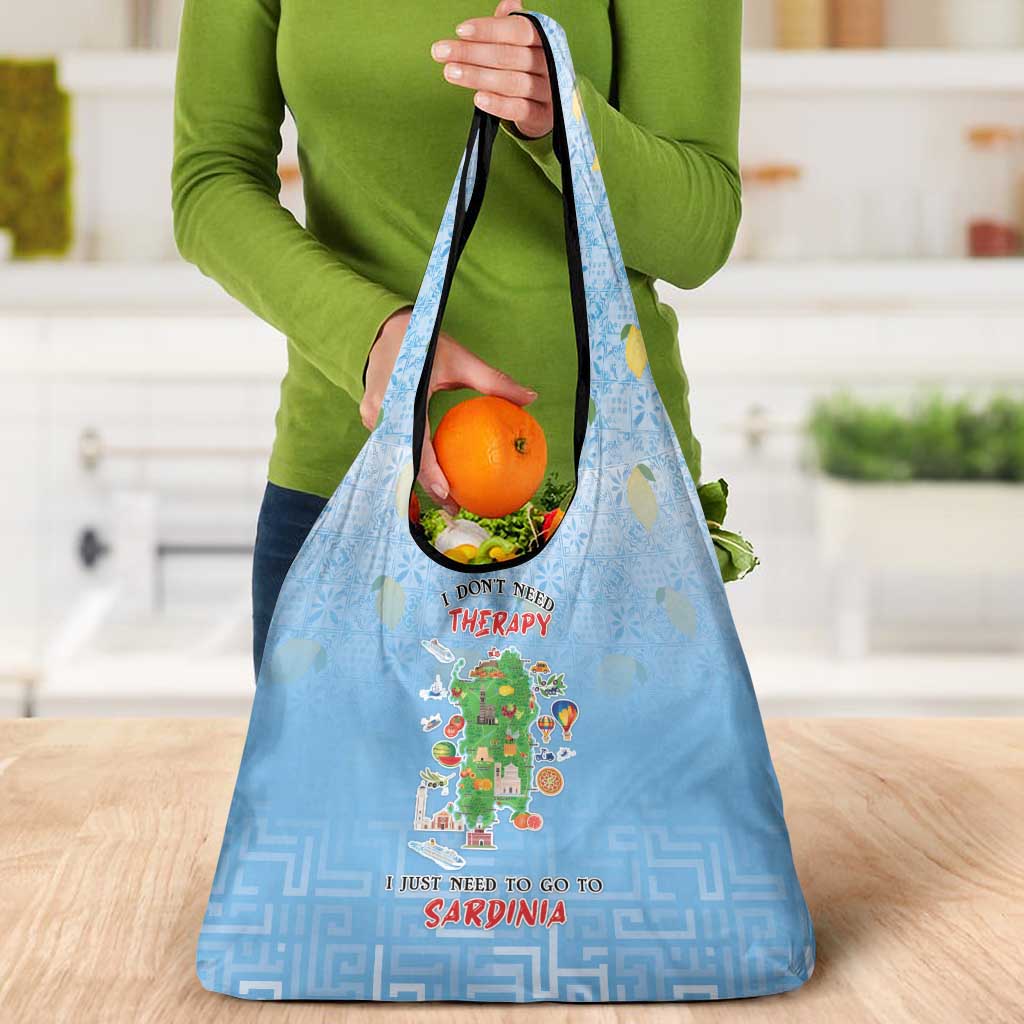 Italy Sardinia Grocery Bag I Don't Need Therapy - Wonder Print Shop