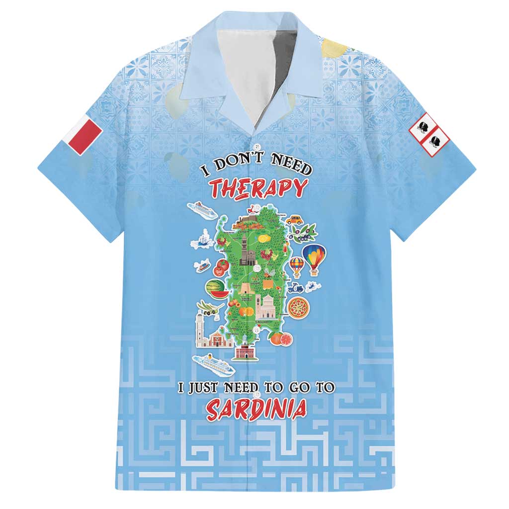 Personalized Italy Sardinia Hawaiian Shirt I Don't Need Therapy - Wonder Print Shop