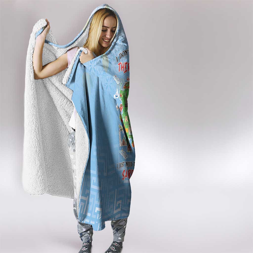 Italy Sardinia Hooded Blanket I Don't Need Therapy - Wonder Print Shop