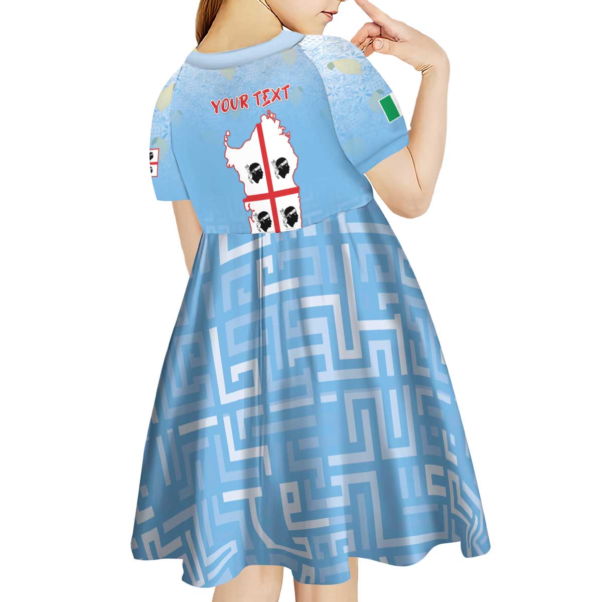 Personalized Italy Sardinia Kid Short Sleeve Dress I Don't Need Therapy - Wonder Print Shop
