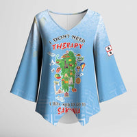 Personalized Italy Sardinia Kimono Sleeve Blouse I Don't Need Therapy - Wonder Print Shop