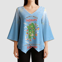 Personalized Italy Sardinia Kimono Sleeve Blouse I Don't Need Therapy - Wonder Print Shop