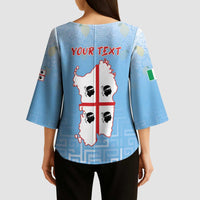 Personalized Italy Sardinia Kimono Sleeve Blouse I Don't Need Therapy - Wonder Print Shop