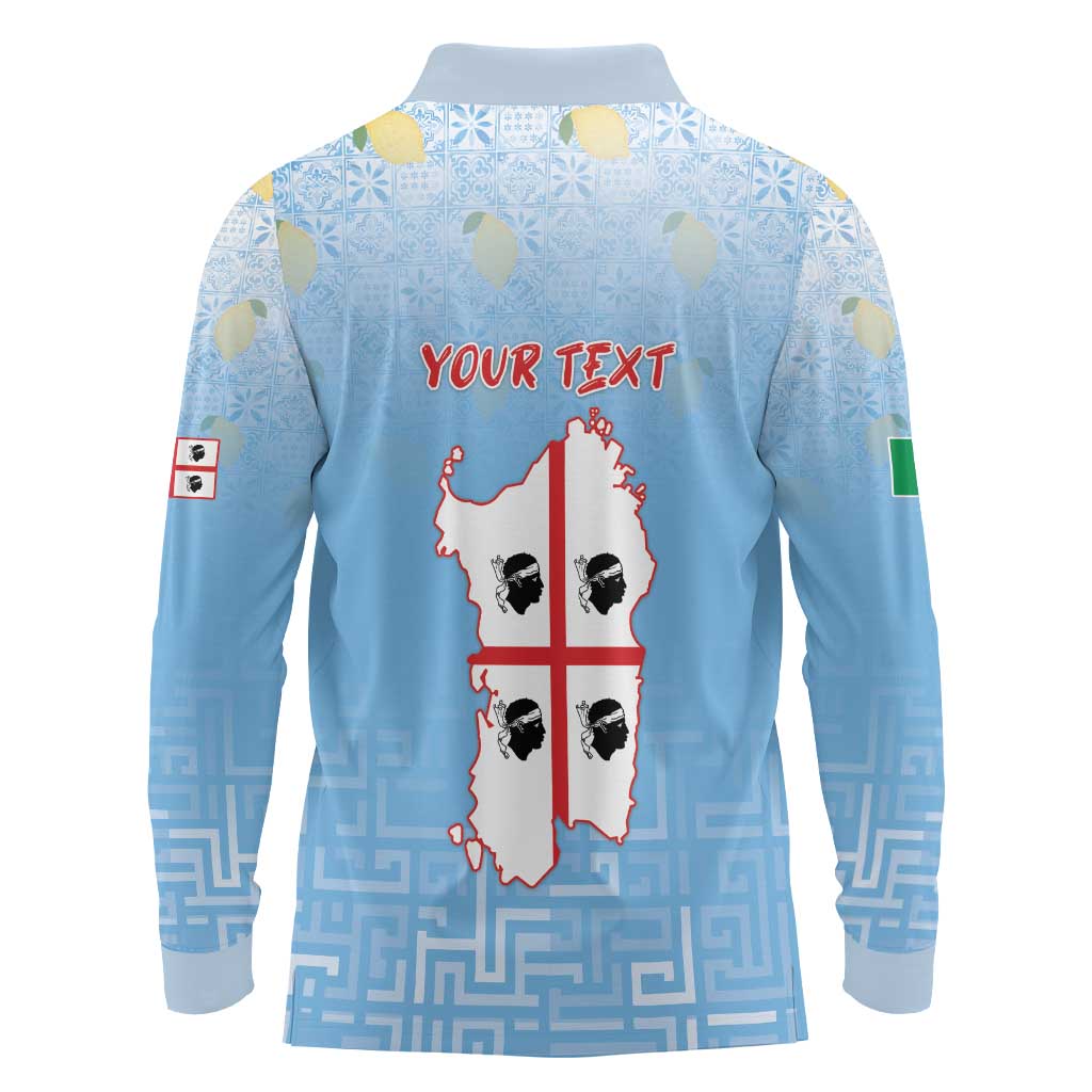 Personalized Italy Sardinia Long Sleeve Polo Shirt I Don't Need Therapy - Wonder Print Shop