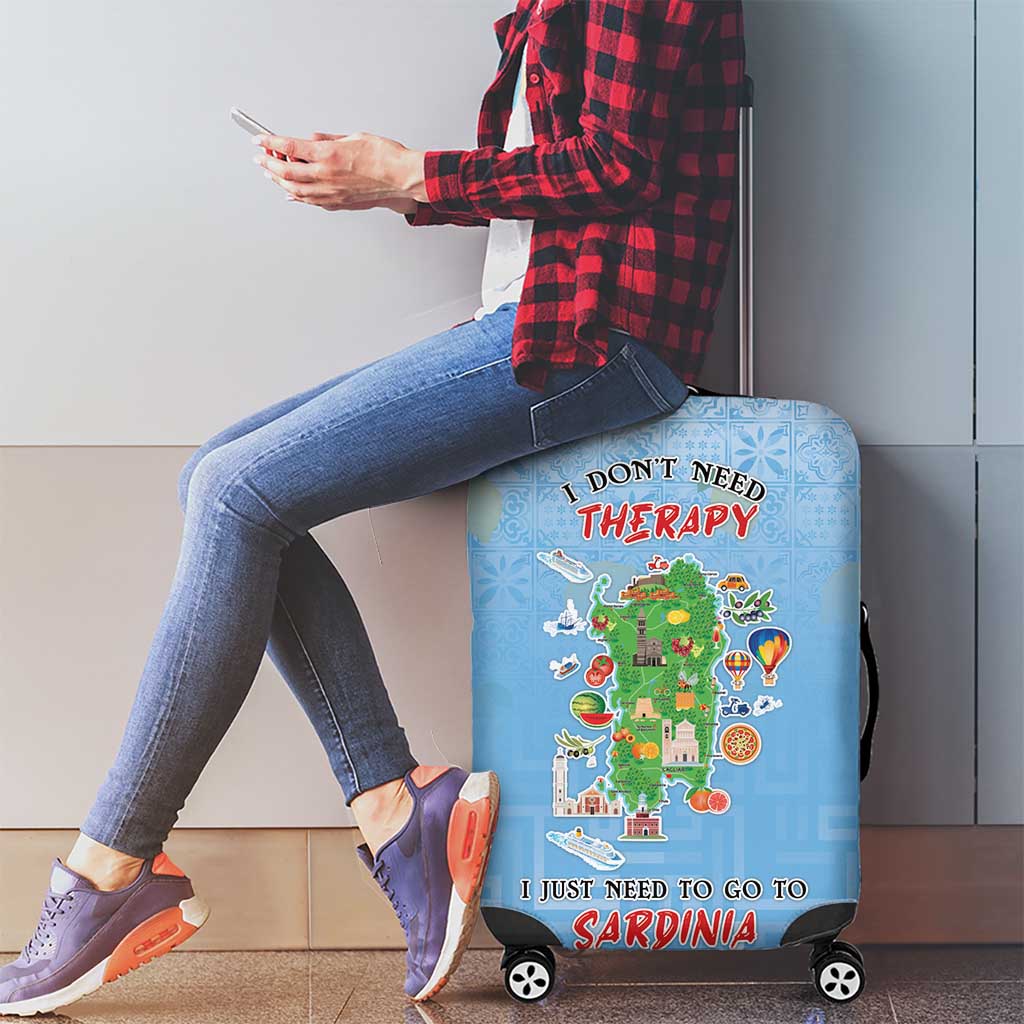 Italy Sardinia Luggage Cover I Don't Need Therapy - Wonder Print Shop