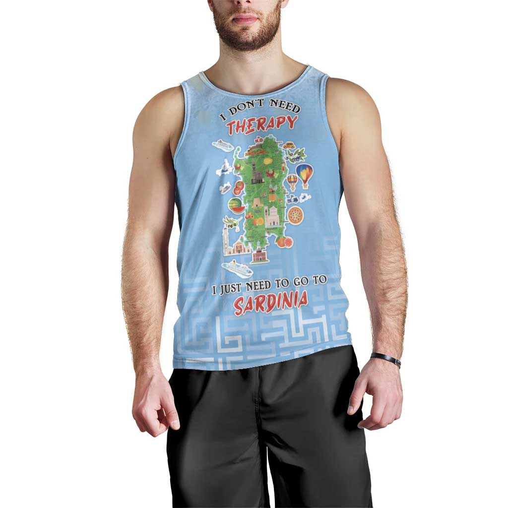 Personalized Italy Sardinia Men Tank Top I Don't Need Therapy - Wonder Print Shop