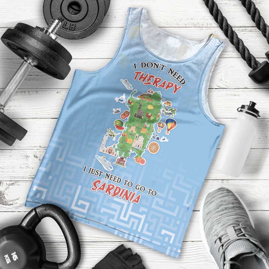 Personalized Italy Sardinia Men Tank Top I Don't Need Therapy - Wonder Print Shop