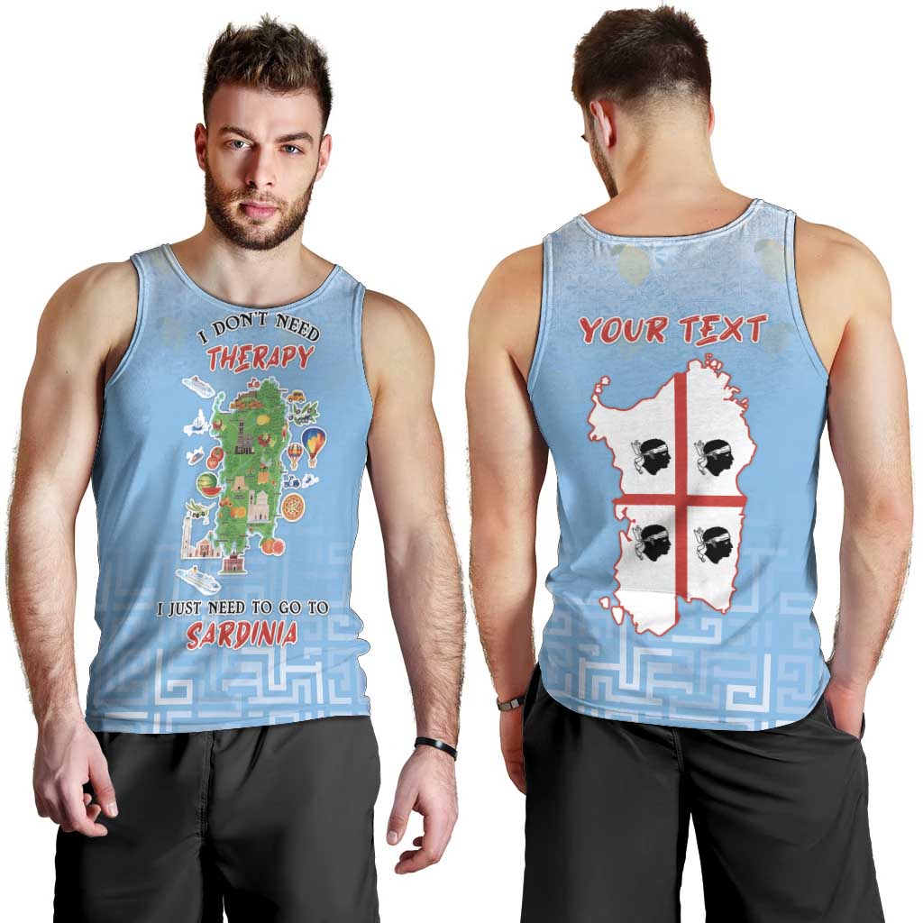 Personalized Italy Sardinia Men Tank Top I Don't Need Therapy - Wonder Print Shop