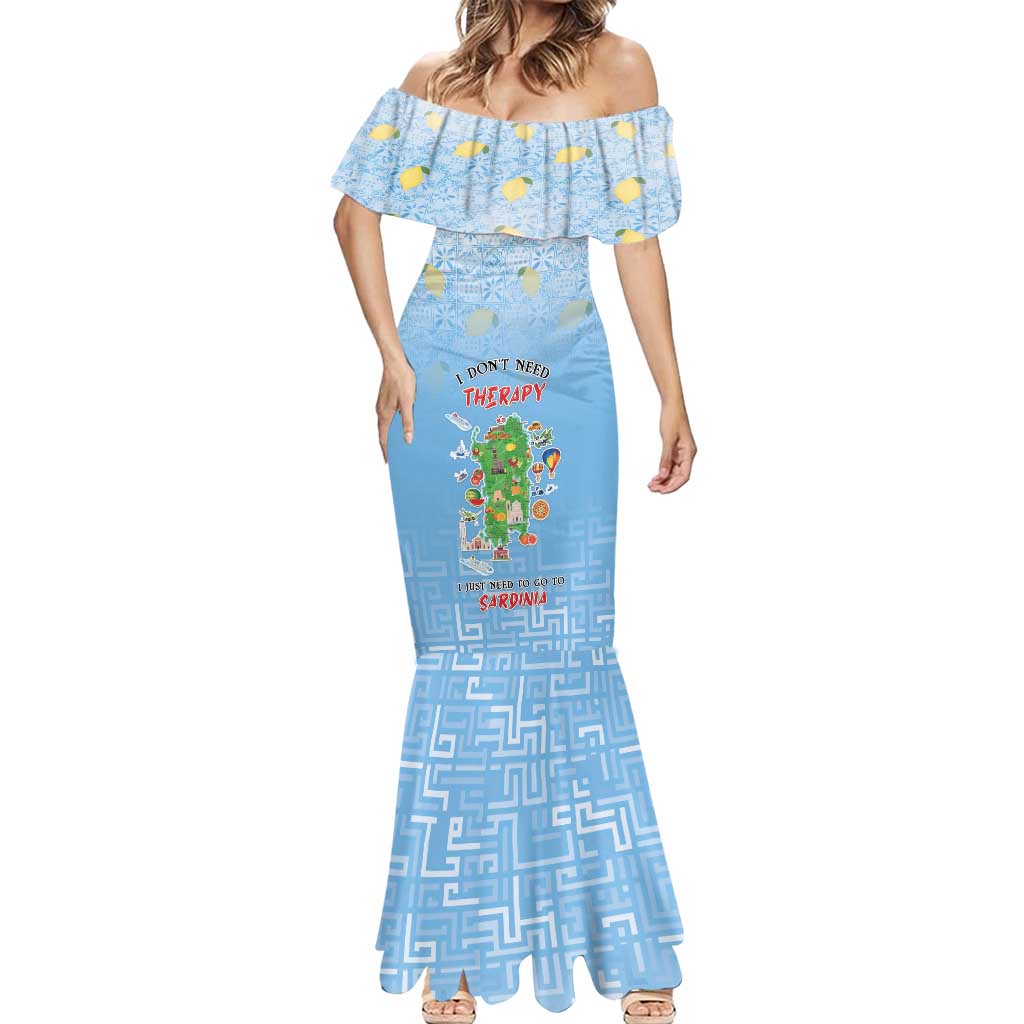 Personalized Italy Sardinia Mermaid Dress I Don't Need Therapy - Wonder Print Shop