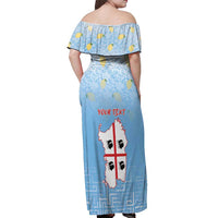 Personalized Italy Sardinia Off Shoulder Maxi Dress I Don't Need Therapy - Wonder Print Shop