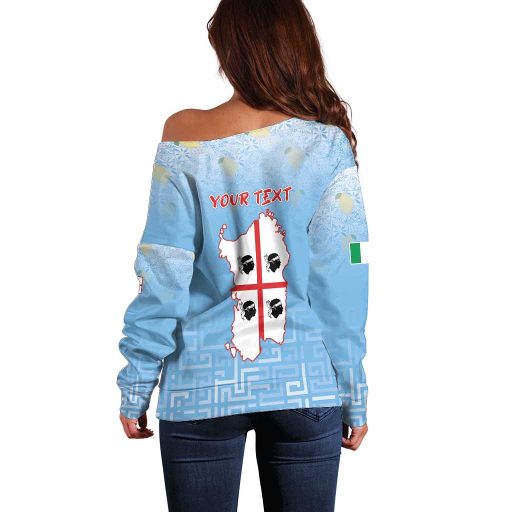 Personalized Italy Sardinia Off Shoulder Sweater I Don't Need Therapy - Wonder Print Shop