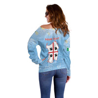 Personalized Italy Sardinia Off Shoulder Sweater I Don't Need Therapy - Wonder Print Shop