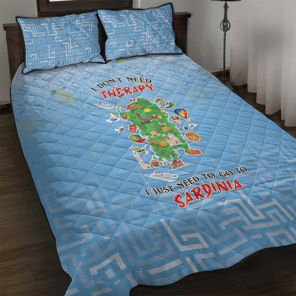 Italy Sardinia Quilt Bed Set I Don't Need Therapy - Wonder Print Shop