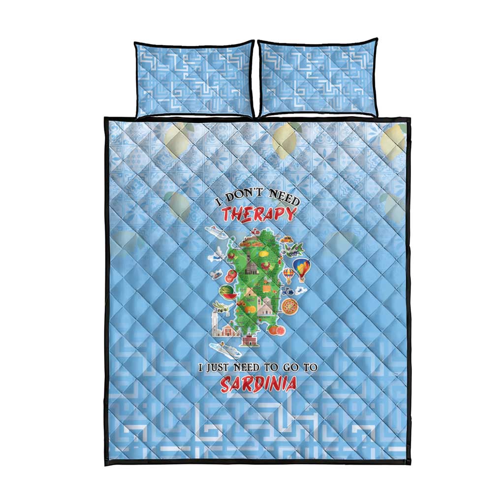 Italy Sardinia Quilt Bed Set I Don't Need Therapy - Wonder Print Shop
