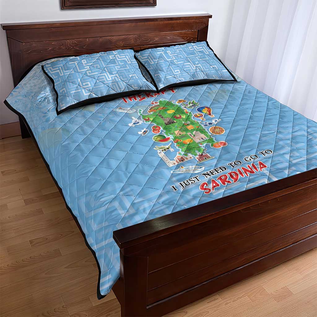 Italy Sardinia Quilt Bed Set I Don't Need Therapy - Wonder Print Shop