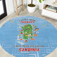 Italy Sardinia Round Carpet I Don't Need Therapy - Wonder Print Shop