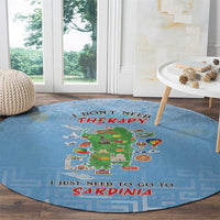 Italy Sardinia Round Carpet I Don't Need Therapy - Wonder Print Shop