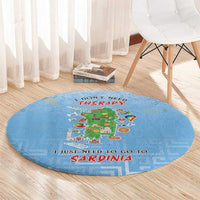 Italy Sardinia Round Carpet I Don't Need Therapy - Wonder Print Shop