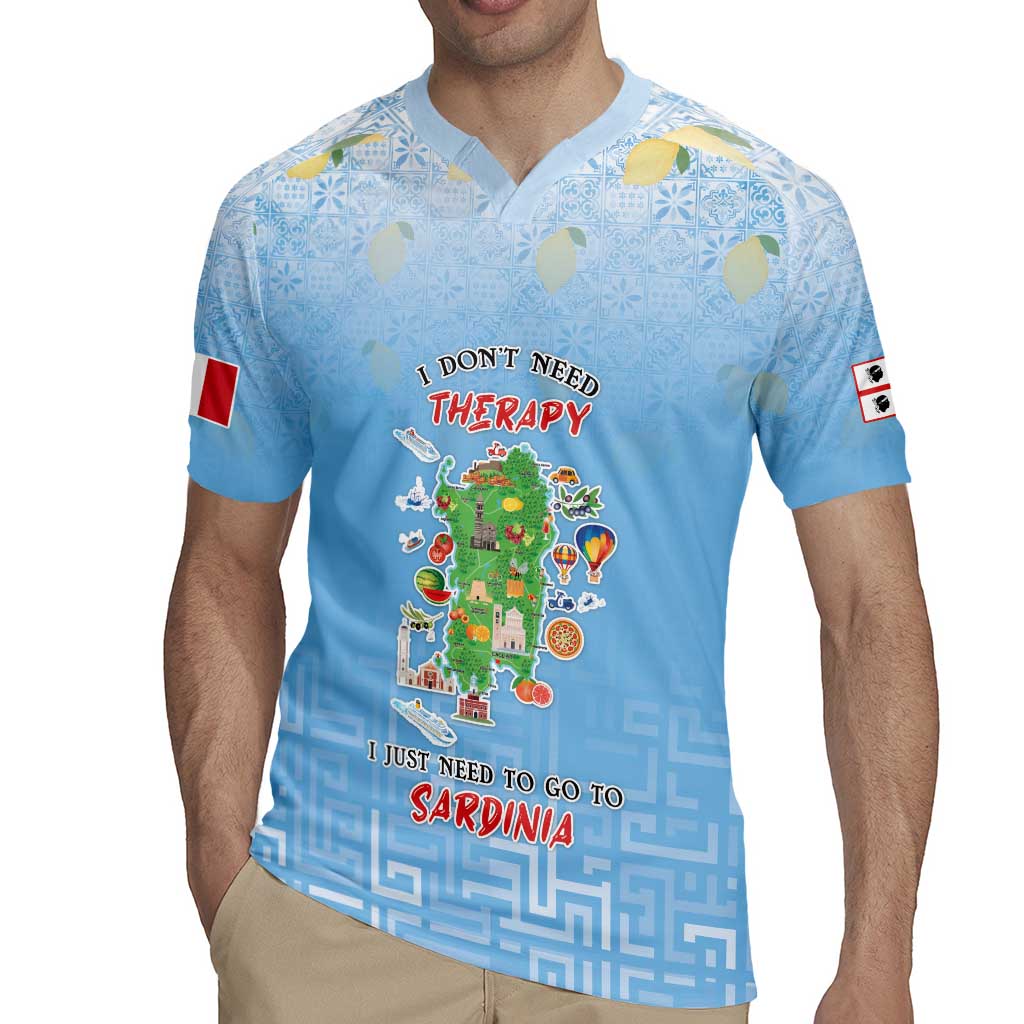 Personalized Italy Sardinia Rugby Jersey I Don't Need Therapy - Wonder Print Shop