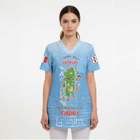 Personalized Italy Sardinia Scrub Top I Don't Need Therapy - Wonder Print Shop