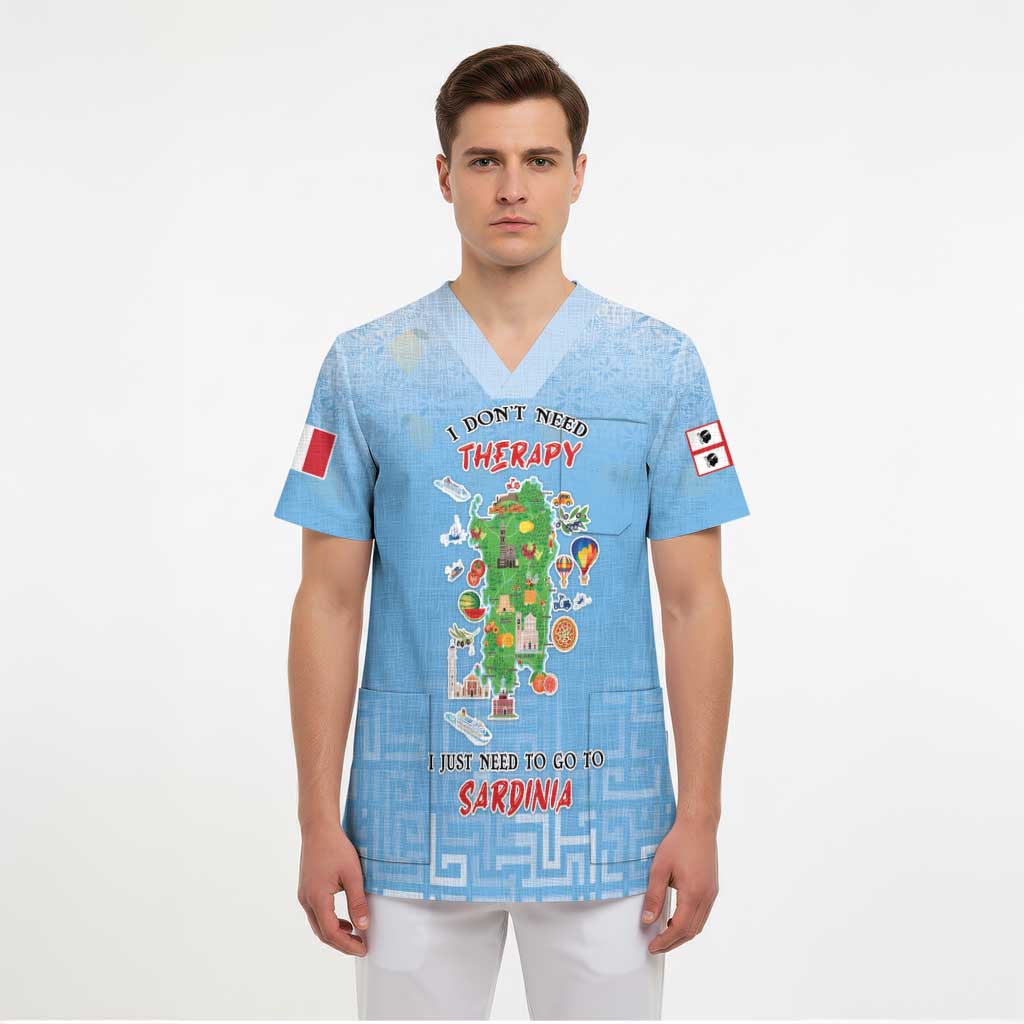 Personalized Italy Sardinia Scrub Top I Don't Need Therapy - Wonder Print Shop