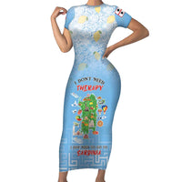 Personalized Italy Sardinia Short Sleeve Bodycon Dress I Don't Need Therapy - Wonder Print Shop