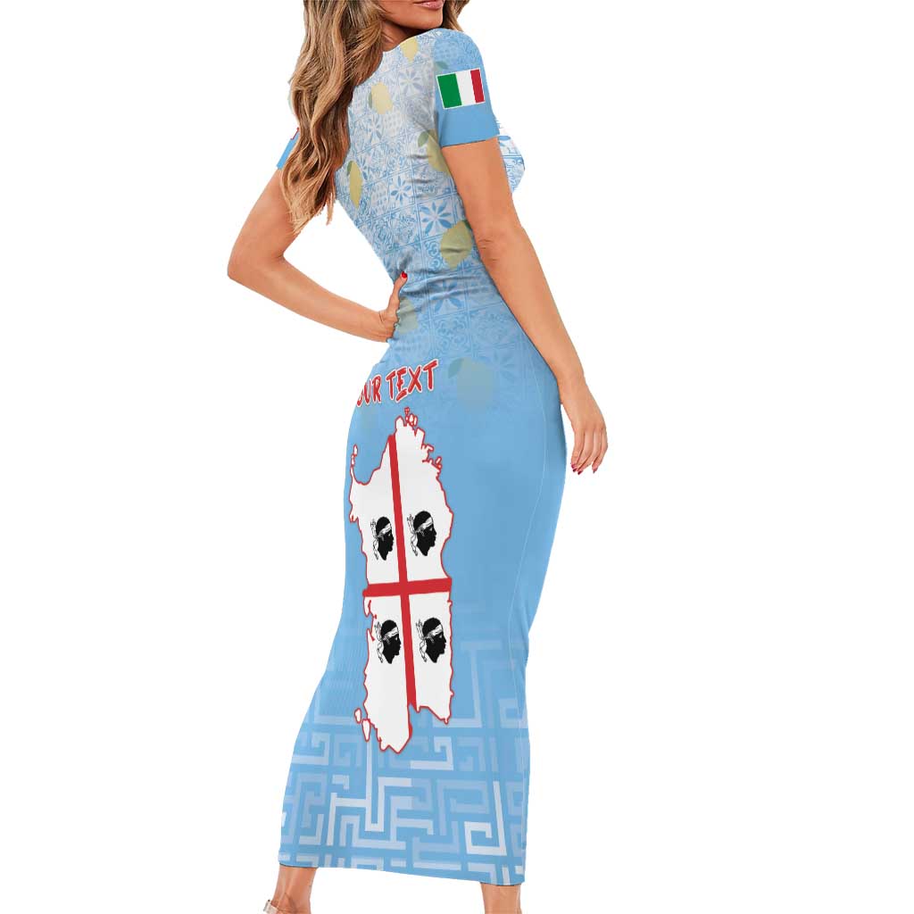 Personalized Italy Sardinia Short Sleeve Bodycon Dress I Don't Need Therapy - Wonder Print Shop