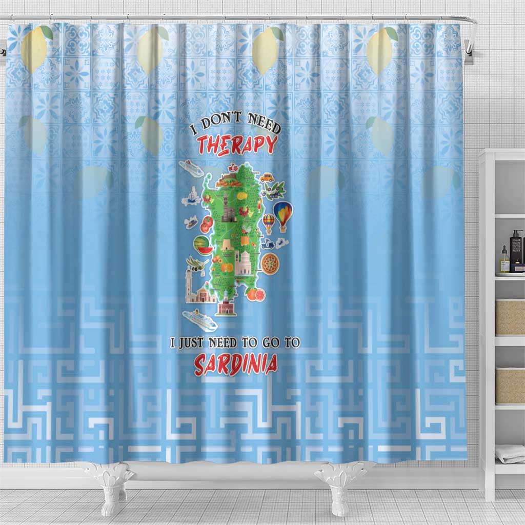 Italy Sardinia Shower Curtain I Don't Need Therapy - Wonder Print Shop