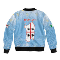 Personalized Italy Sardinia Sleeve Zip Bomber Jacket I Don't Need Therapy - Wonder Print Shop