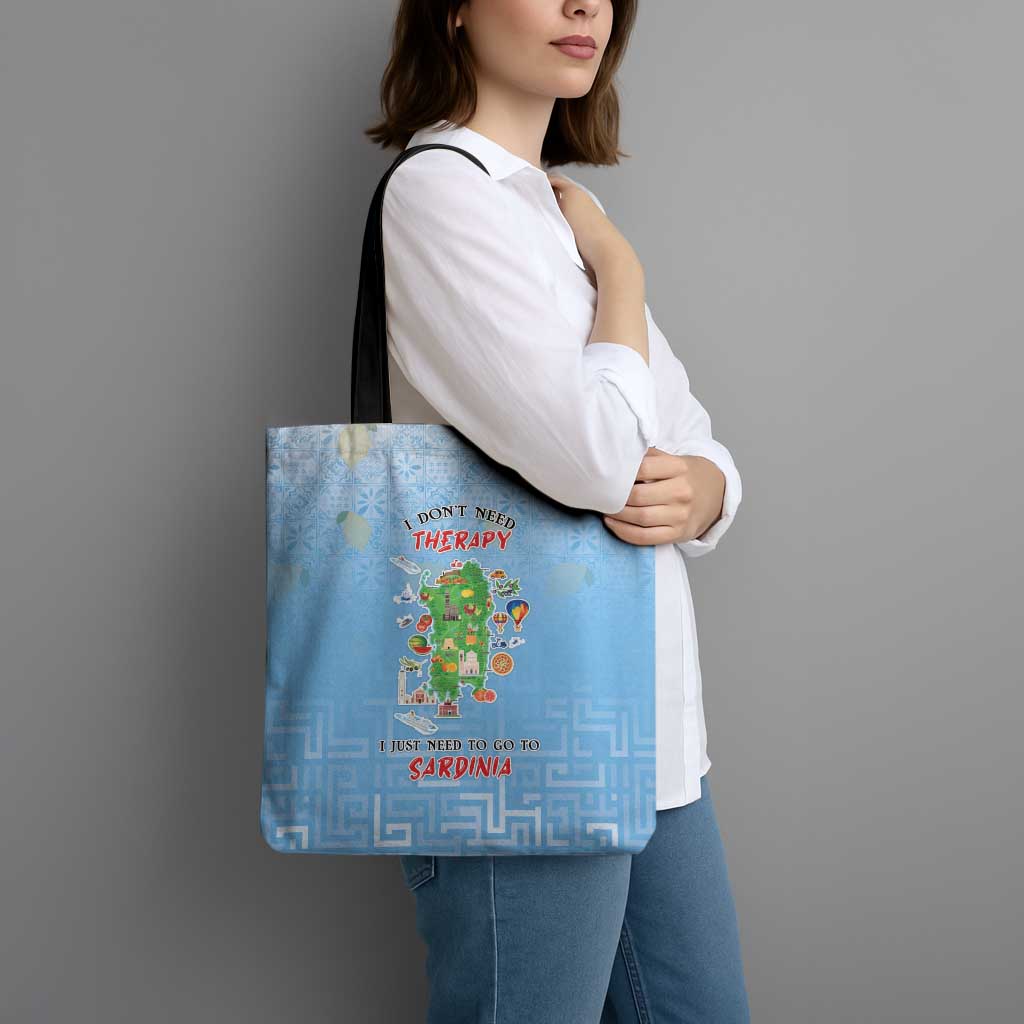 Italy Sardinia Tote Bag I Don't Need Therapy - Wonder Print Shop