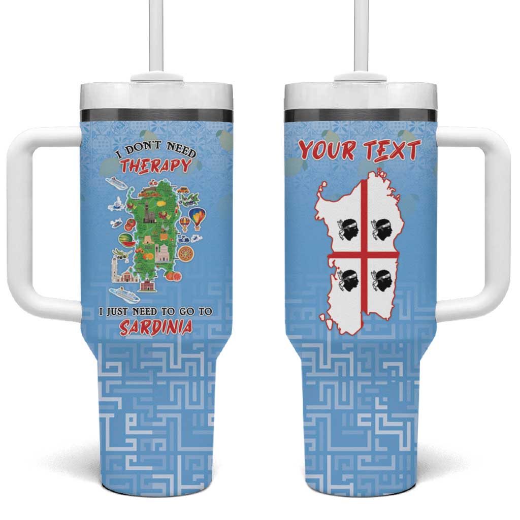 Personalized Italy Sardinia Tumbler With Handle I Don't Need Therapy - Wonder Print Shop