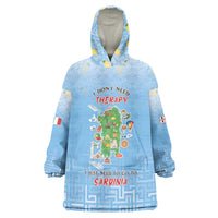 Personalized Italy Sardinia Wearable Blanket Hoodie I Don't Need Therapy - Wonder Print Shop