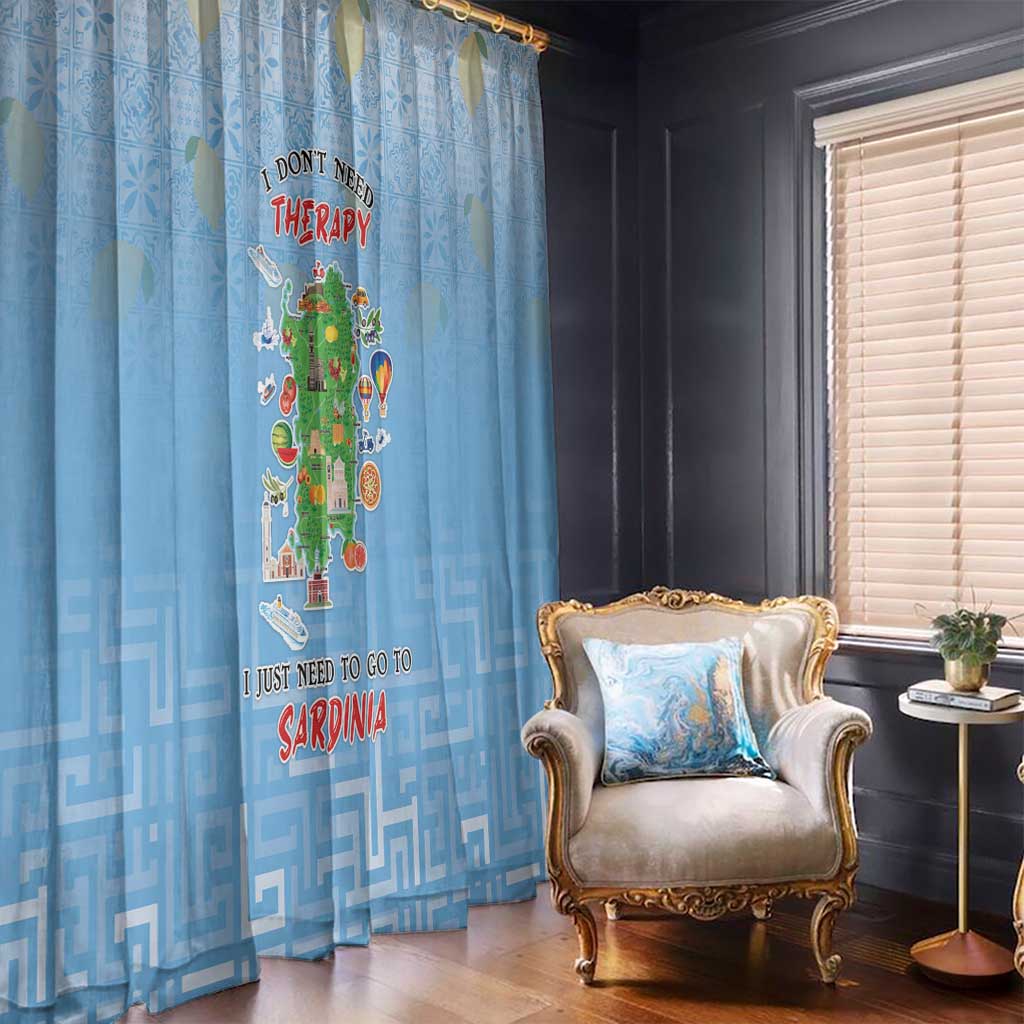 Italy Sardinia Window Curtain I Don't Need Therapy - Wonder Print Shop