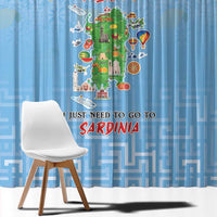 Italy Sardinia Window Curtain I Don't Need Therapy - Wonder Print Shop