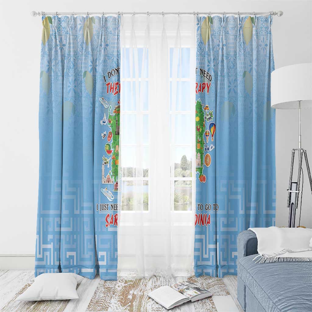Italy Sardinia Window Curtain I Don't Need Therapy - Wonder Print Shop