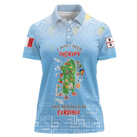 Personalized Italy Sardinia Women Polo Shirt I Don't Need Therapy - Wonder Print Shop